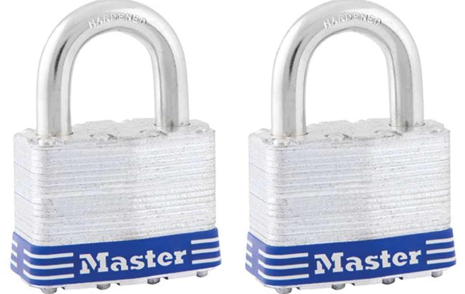 Master Lock 5T Padlock Steel 2 In Pack of 2