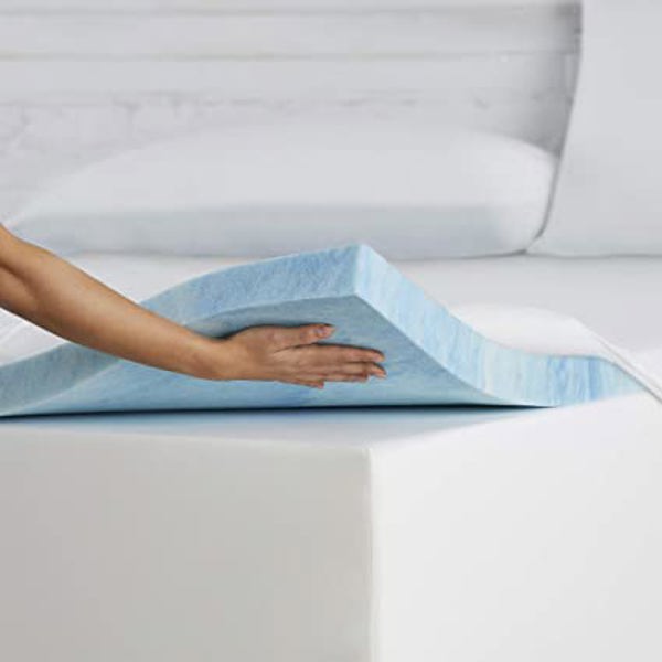Sleep Innovations G-PIL-93080-FL-WHT Full Mattress Topper 2.5 In Gel Swirl White