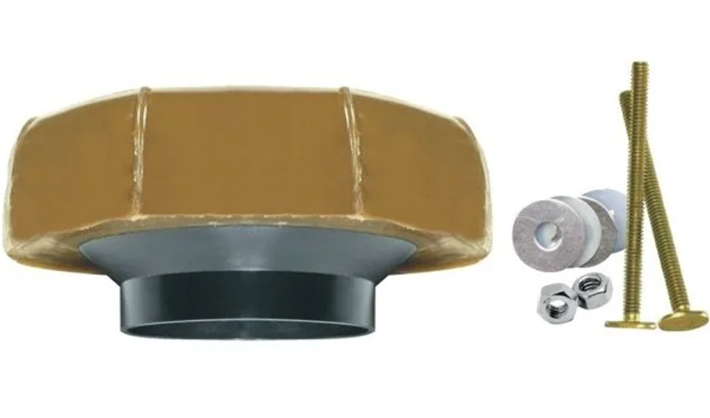 Fluidmaster Inc 7514 Toilet Bowl Wax Ring Kit Reinforced Gasket with Flange and Bolts