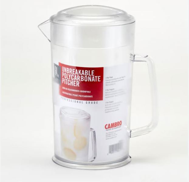 Cambro Manufacturing Company PC64CW Pitcher 64 Oz Clear with Lid
