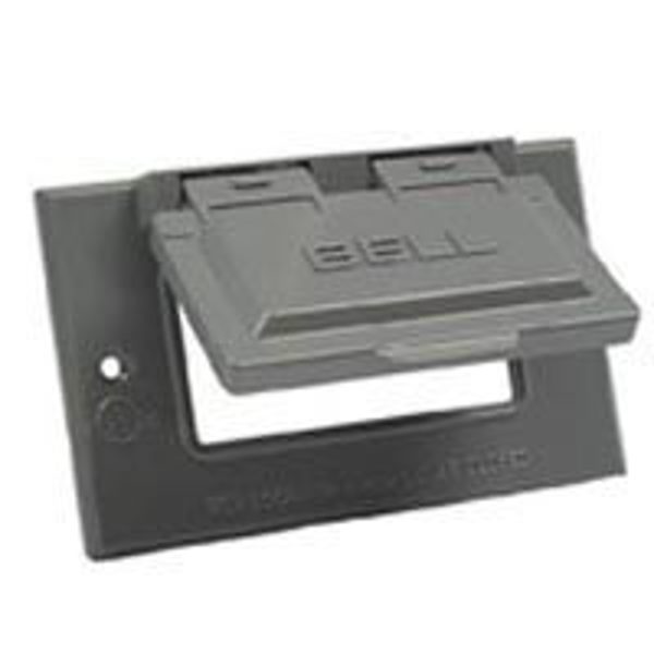 BELL WEATHERPROOF 5101-5 Weatherproof 1 Gang Device Cover Gray 2-13/16 In x 4-9/16 In