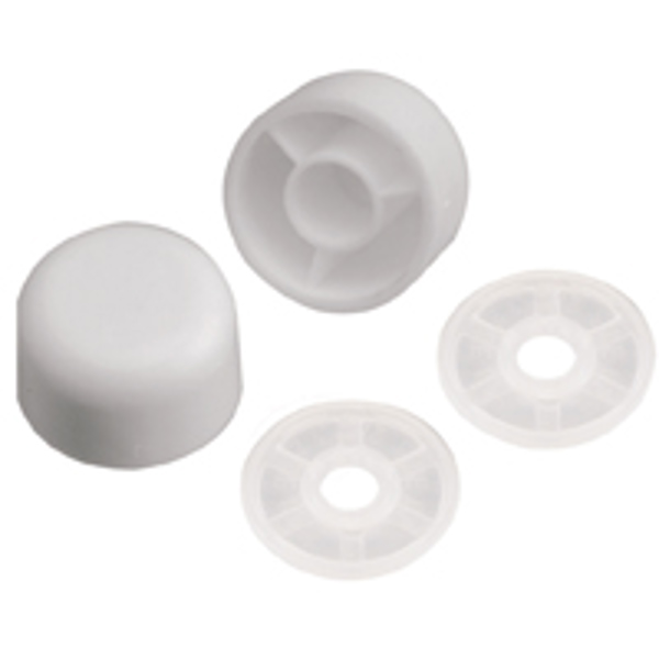 Plumb Pak PP835-30 Toilet Bolt Cap Universal Fit Round Plastic White