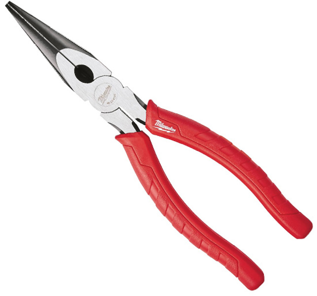Milwaukee 48-22-6101 Long Nose Pliers 8 In with Comfort Grip Handle