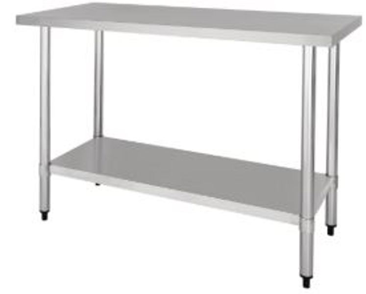 H.D. SHELDON HDS TSG4-3048 Work Table 48x30 In Stainless Steel Top Galvanized Undershelf and Legs