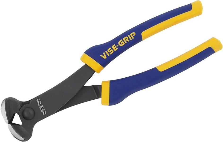 IRWIN INDUSTRIAL 2078318 End Cutting Pliers 8 In Steel Blue and Yellow Handle