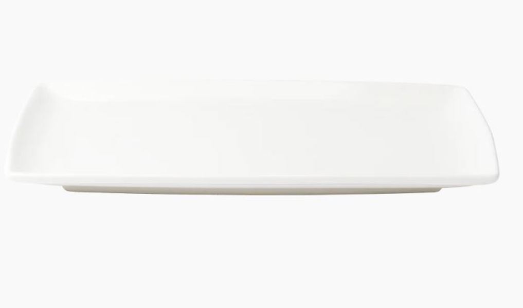 Browne Foodservice 5630188 Coupe Platter Foundation 12.3 In X 8 In Porcelain White (12/CS)