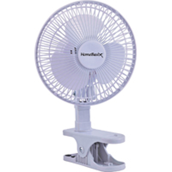 POWERZONE F-0645 Clip-On Table Fan 6 In White 2 Speed
