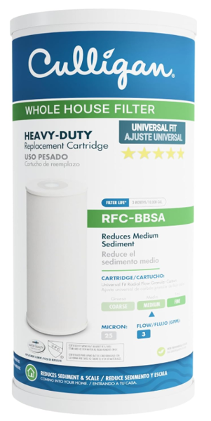 Culligan Sales Co RFC-BBS Radial Flow Granular Cartridge Water Filter Heavy Duty Taste and Odor Reduction