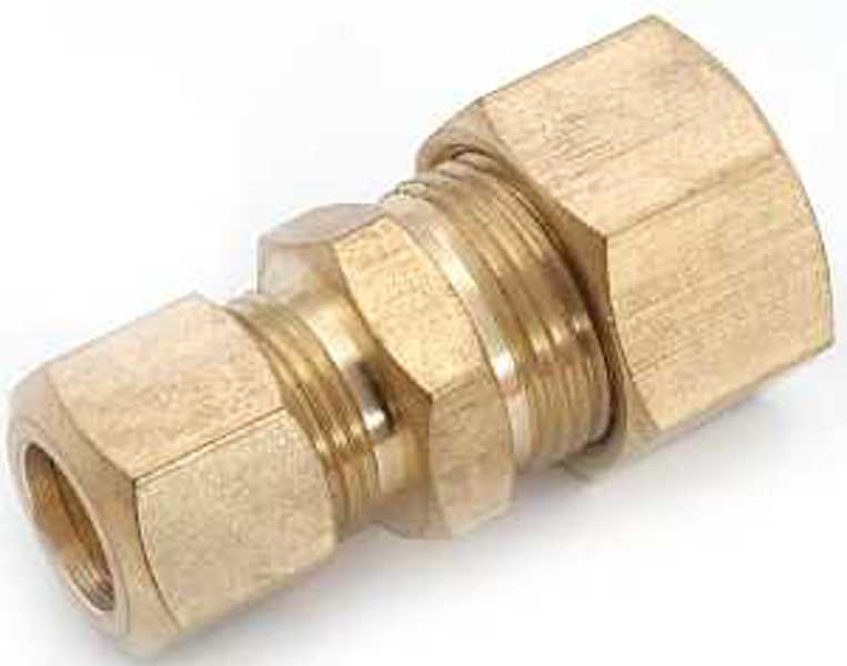 Anderson Metal Corp 750082-0604 Reducing Compression Brass Tube Union 3/8X1 Red