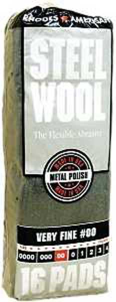 HOMAX GROUP 106602-06 Very Fine Steel Wool Pad #00 Gray