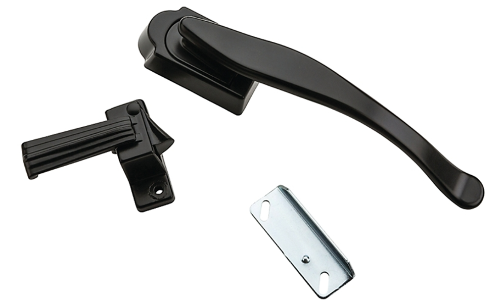National Hardware N100-034 Lift Lever Latch 3/4 to 1 1/4 In Thick Door Black Zinc