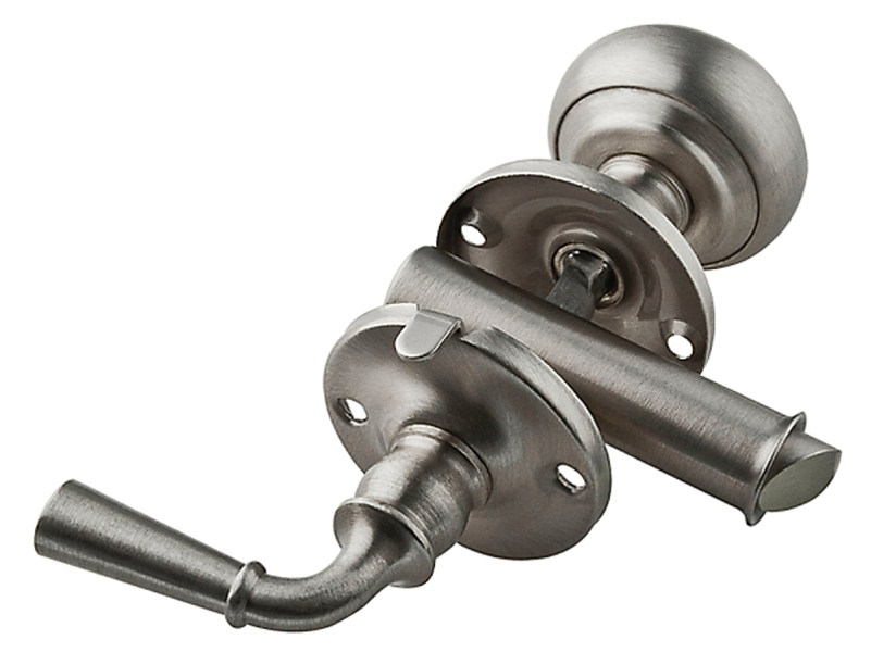 National Hardware N100-044 Storm Door Latch V1953 Series Zinc Satin Nickel 7/8 To 1-3/8 In Thick Door