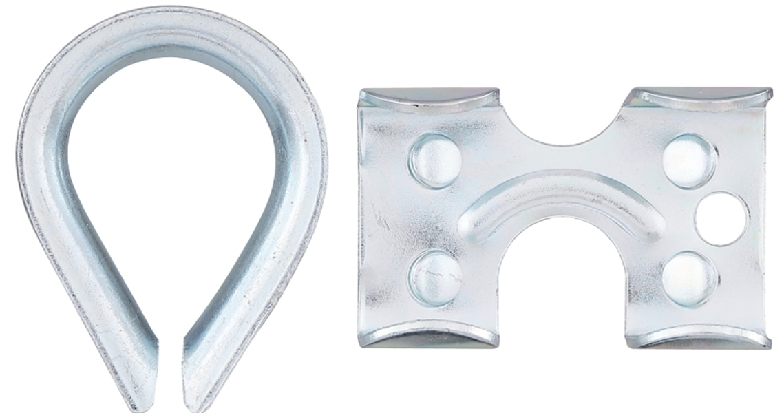 National Hardware N100-266 Rope Clamp Kit Steel Zinc 1/4 In Cable