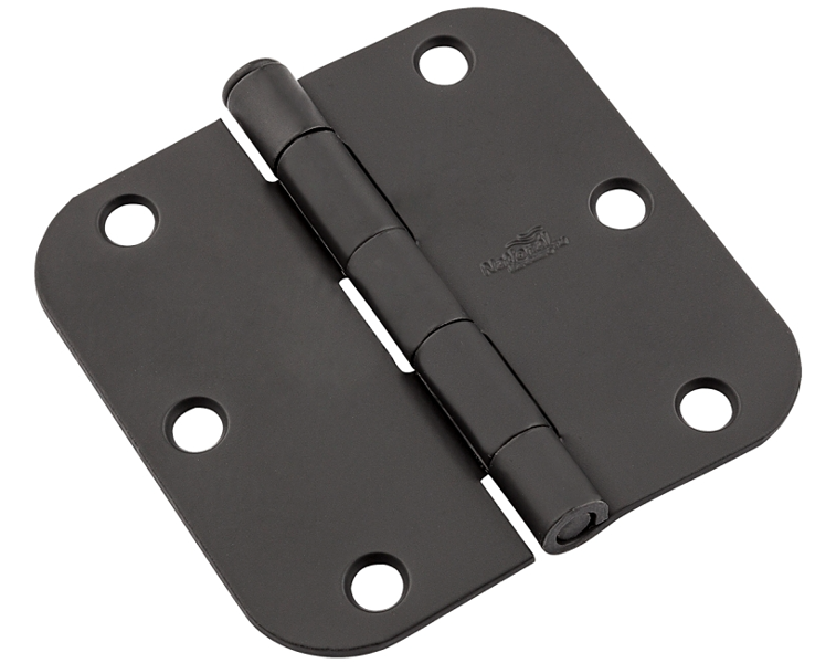 National Hardware N830-428DOOR Mortise Mounting Door Hinge 3.5 In Black Steel 50 Lbs Removable Pin