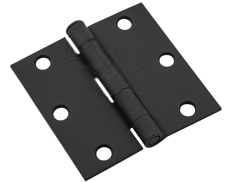 National Hardware N830-424 Door Hinge 3.5 In 512 Series 50 Lbs Steel Removable Pin Mortise Mounting