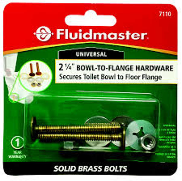 Fluidmaster Inc 7110 Bowl To Floor Bolts 2-1/ Brass