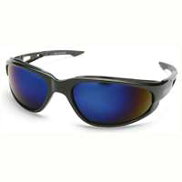 EDGE EYEWEAR SW118 Safety Glasses Black/Blue Lens Black