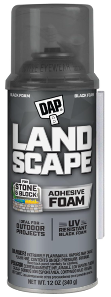 DAP INC 7565040440 Landscape Foam 12 Oz Exterior Filler Adhesive Black