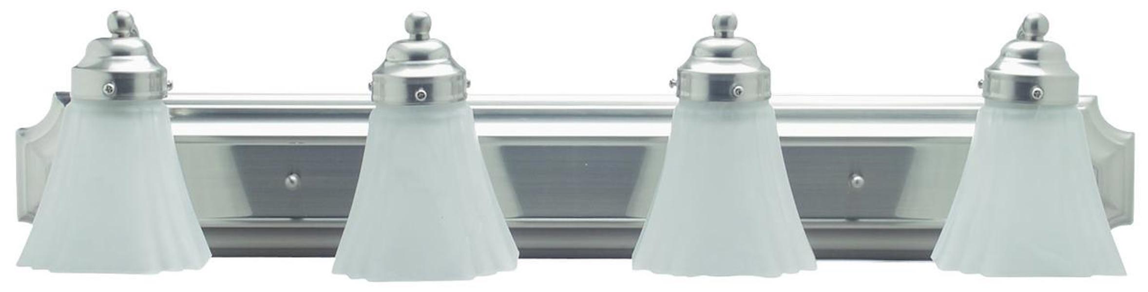 Boston Harbor 864587 Vanity Light 60 Watts 4-Lamp Steel Dimmable Brushed Nickel