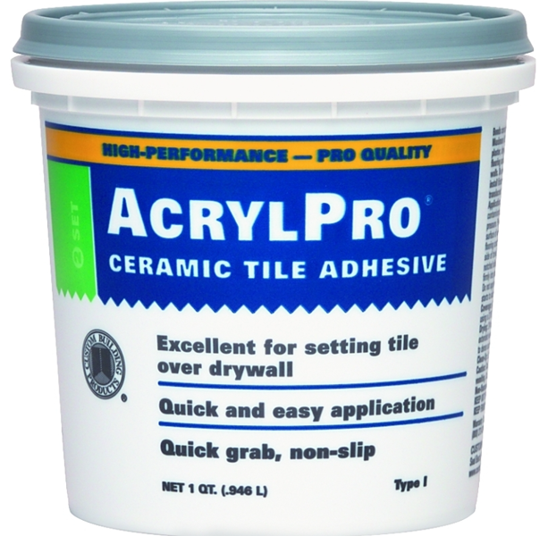 Custom Building Products ARL4000QT Multi-Purpose Adhesive 1 Qt Interior White Ceramic Tile