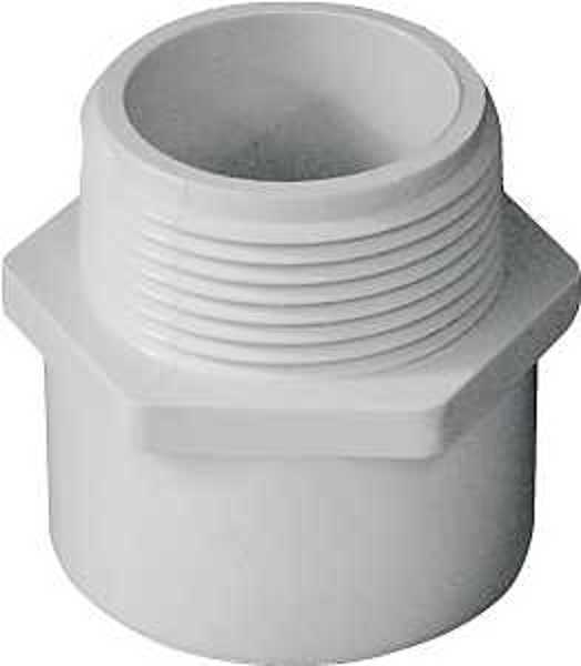 LASCO Pipe Adapter Male 1 1 4 Inch Socket PVC Slip Schedule 40
