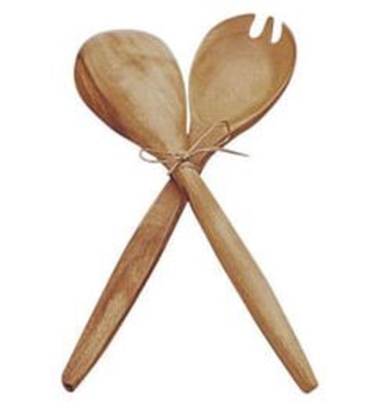 American Stairways Inc K0773 Fork/Spoon Serving Set 12 In Acacia