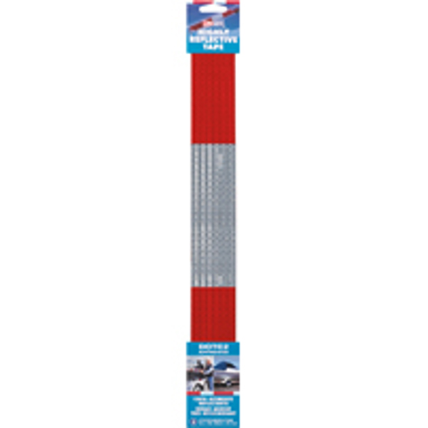 INCOM MANUFACTURING RE3986 Reflective Tape 2X18 4 Pack Red/Silver Dot C2 Approved