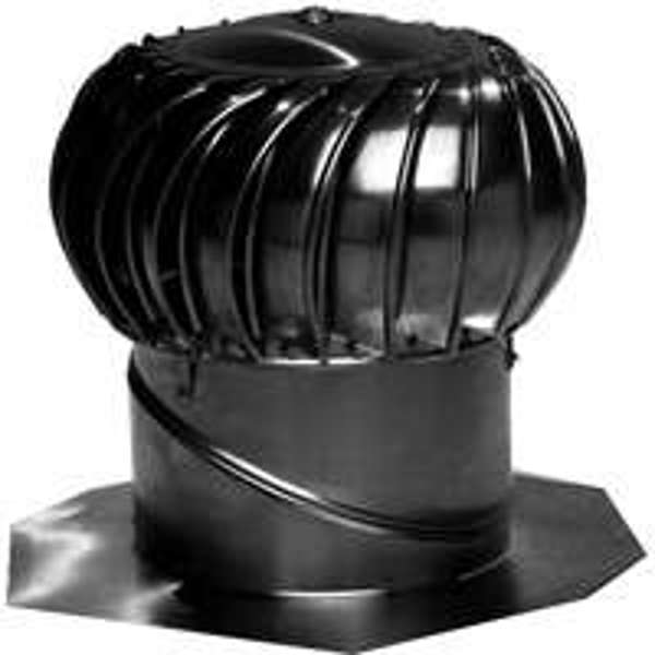 Lomanco, Inc. BIB14B Turbine Ventilator 14 Inch Throat Black Aluminum