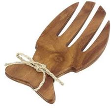 K0769 Salad Serving Set Fish Shaped Acaciaware