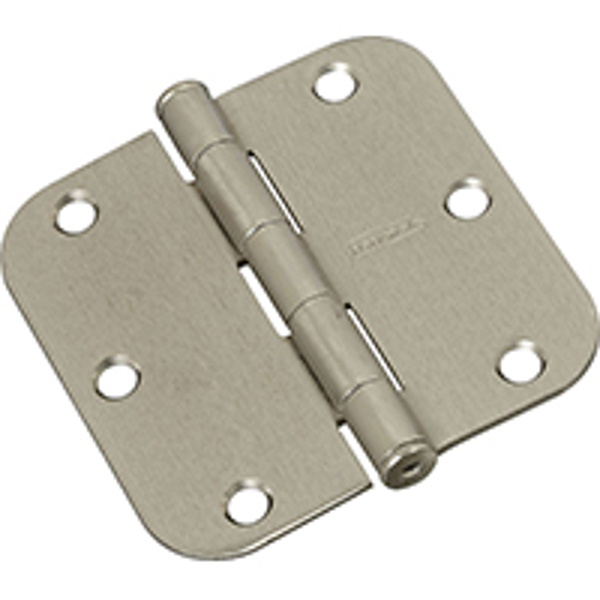 National Hardware N830-243 Round Edge Door Hinge Satin Nickel Interior