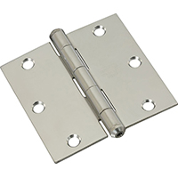 National Hardware N830-275 Door Hinge 3.5 In Removable Pin 50 Lb Capacity Stainless Steel