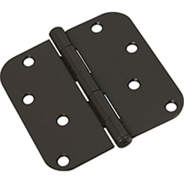 National Hardware N830-198 Door Hinge Steel Corner Radius Oil Rubbed