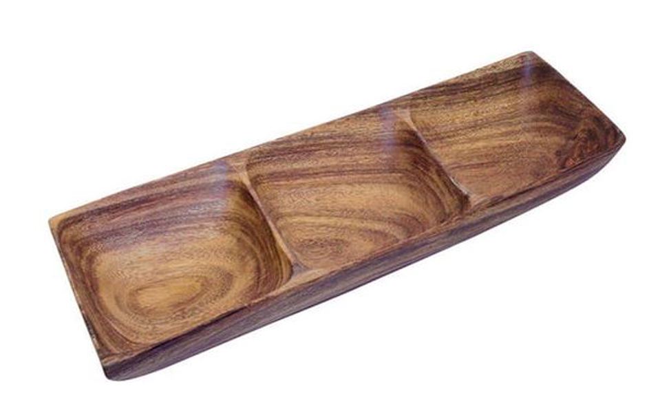 Pacific Merchants K0040 Acacia Server Tray 16 In x 5.5 In x 2 In
