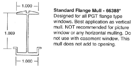 Mullions for PGT Windows