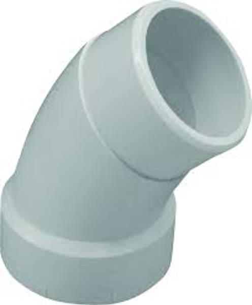PVC 45 Degree Street Elbow 2 Inch Hub X Spigot Schedule 40