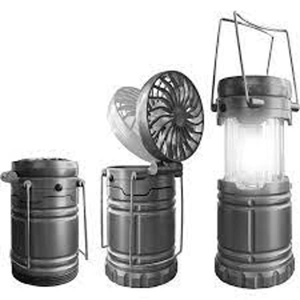 As Seen On TV 7909 2-In-1 LED Lantern with Fan 300 Lumens