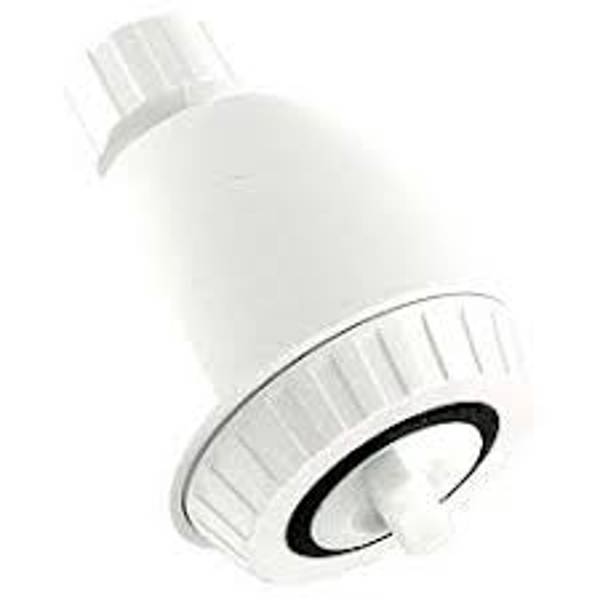 LDR Industries 5201300W Shower Head White Variable Spray Finish