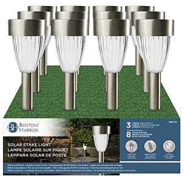 Boston Harbor Solar Stake Light LED Stainless Steel