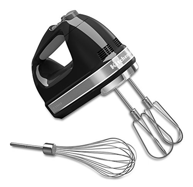 KitchenAid KHM7210OB Hand Mixer Digital 7-Speed Onyx Black with Turbo Beater II Accessories and Pro Whisk