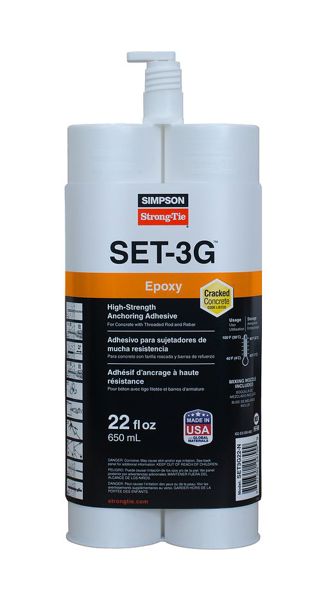 Simpson Strong-Tie SET3G22-N Epoxy 22 Oz with Nozzle and Extension