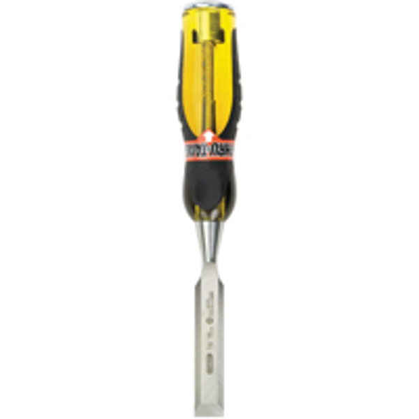 STANLEY 16-976 Wood Chisel 5/8 In Short Blade Bi-Material Handle with Large Steel Striking Cap