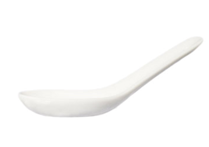 CAC China SHER-41 Soup Spoon Bone White Porcelain