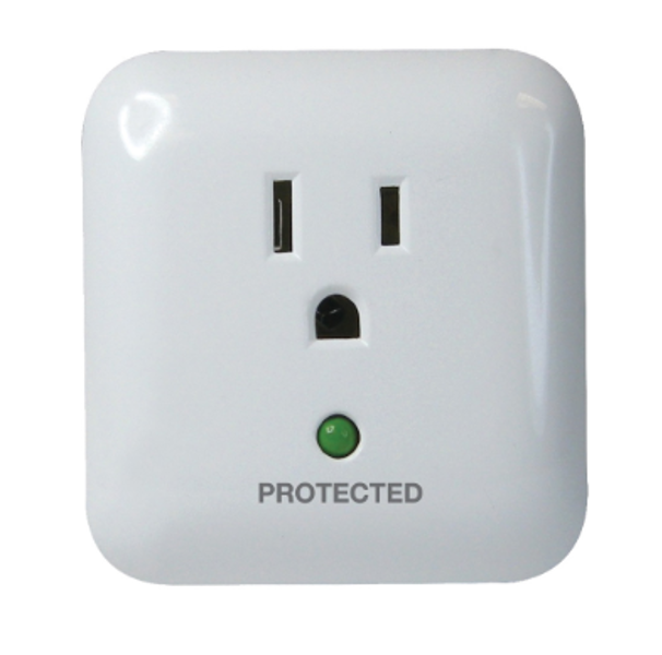 POWERZONE OR802105 Surge Protector Tap 120V 15 Amp 1 Outlet White