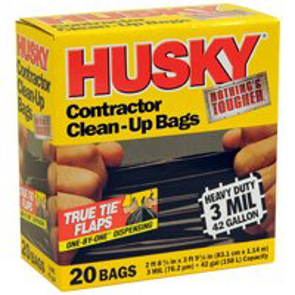 Poly-America Inc HK42WC020B Contractor Bag Clean Up 20 Counts 4x2x9x3 Ft Black