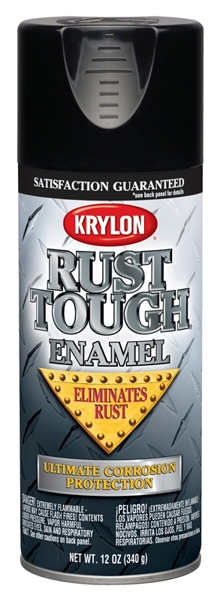 Krylon K09202007 Gloss Black Spray Paint 12 Oz Rust Preventative Enamel