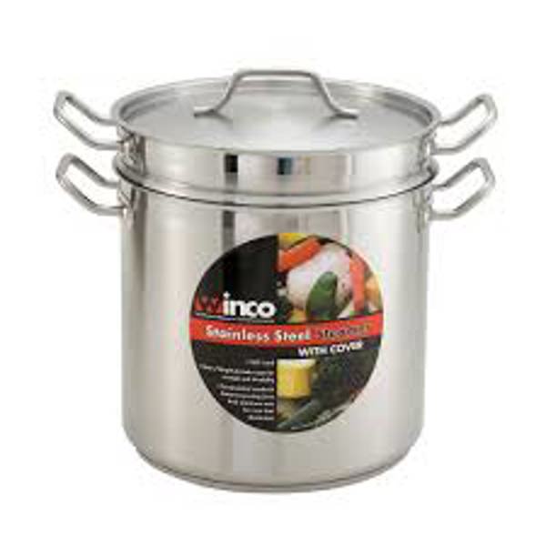 Winco SSDB-8 Double Boiler 8 Qt Stainless Steel