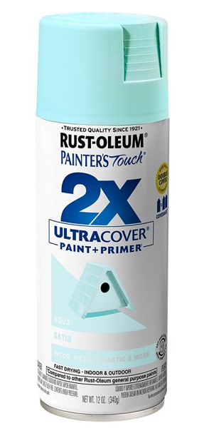 Rust-Oleum 334059 Ultra Cover Spray Paint 12 Oz Aqua
