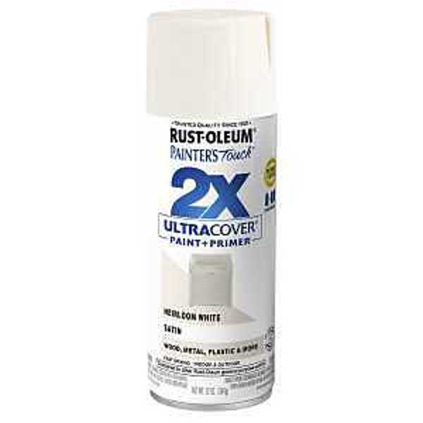 Rust-Oleum 334071 Heirloom White Satin Spray Paint 12 Oz White