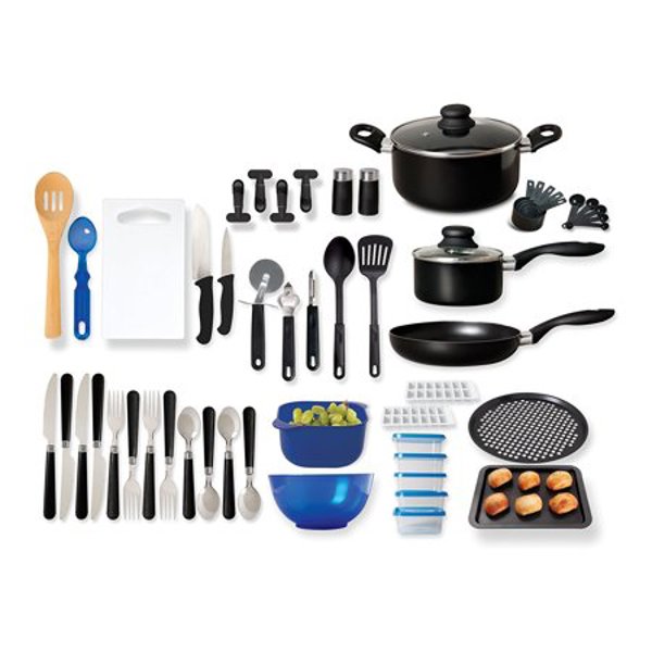 GIBSON OVERSEAS INC 9192359 Total Kitchen Cookware Set 59 Piece