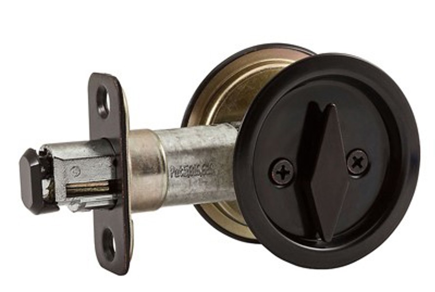 National Hardware N350-355/V1954 Round Pocket Door Lock Oil Rubbed Bronze